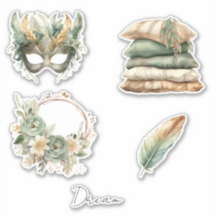 Sticker Boho en cuivre vert