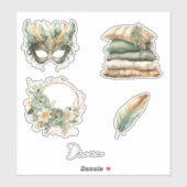 Sticker Boho en cuivre vert (Feuille)