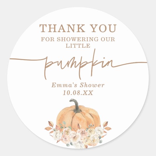Sticker Boho Fall Citrouille Merci Favoriser (Devant)
