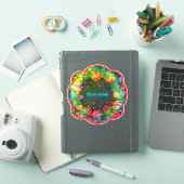 Sticker Boho Floral Amusement Personnalisé Nom Inspirivity (Couverture iPad)