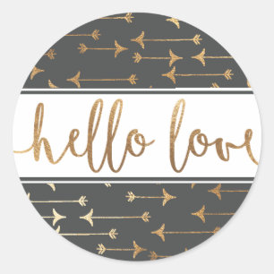 STICKER   Boho Gold Arrow Modern Chic Baby Birth