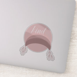 Sticker Boho Macrame Arc-en-ciel Rose Enfantin