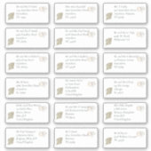 Sticker Boho Pampas Nom du bénéficiaire Nom du bénéficiair (Devant)