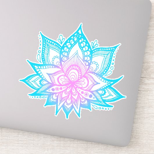 Sticker Boho Pastel Vibes Lotus Fleur (Détail)