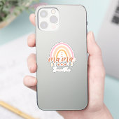 Sticker Boho Rainbow Mama avec phases de lune (Téléphone)