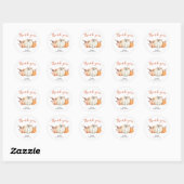 Sticker Boho Rustic Citrouille Merci Baby shower (Feuille)
