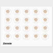 Sticker Boho Shell Baby shower Merci Favoriser (Feuille)