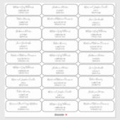 Sticker Boho Style Script Lettrage de l'adresse de l'invit (Feuille)