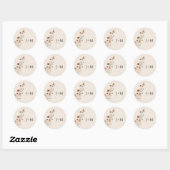 Sticker Boho Tiny Fleur sauvage Mariage Classic Ro (Feuille)