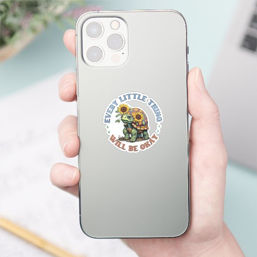 Sticker Boho Turtle Every little Thing positivity  Hippie  (Téléphone)