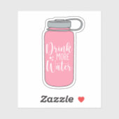 Sticker Boire plus d'eau - Rappel d'eau amusant (Feuille)