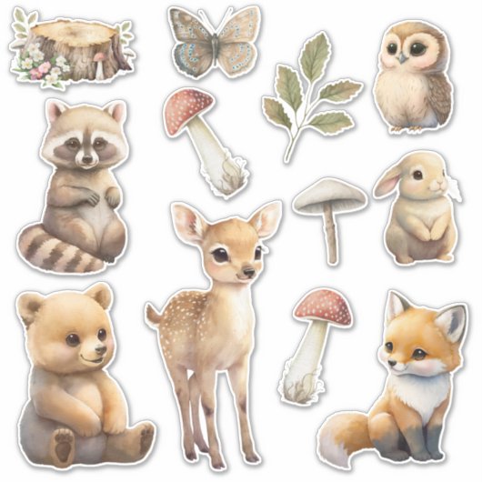 Sticker Bois Baby shower de verdure (Devant)