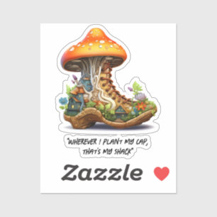 Sticker Bois Champignon Rouge