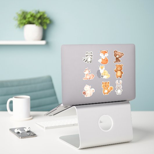 Sticker Bois enchanté : Bâton de rescapage pour animaux de (Ordinateur portable sur le bureau)