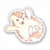 Sticker Bois Golden Adorable Happy Hedgehog (Devant)