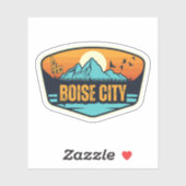 Sticker Boise City, Idaho (Feuille)