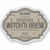 Sticker Boisson magique de sorcière originale Halloween (Devant)