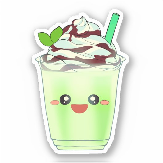 Sticker Boisson Matcha Green Tea (Devant)