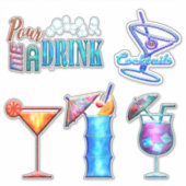 Sticker Boisson tropicale cocktail d'été (Devant)