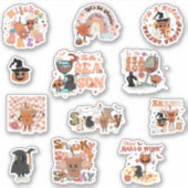 Sticker Boissons d'Halloween rétro - Cute et Éffrayant (Devant)