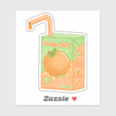 Sticker Boîte à jus d'orange (Feuille)