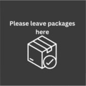 Sticker boîte aux lettres Arrière - plan noir (Devant)