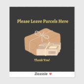 Sticker boîte aux lettres Arrière - plan noir (Feuille)