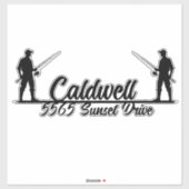 Sticker boîte aux lettres d'adresse personnalisée (Feuille)