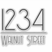 Sticker Boîte aux lettres Décret Maison noire Numéro de ru (Devant)