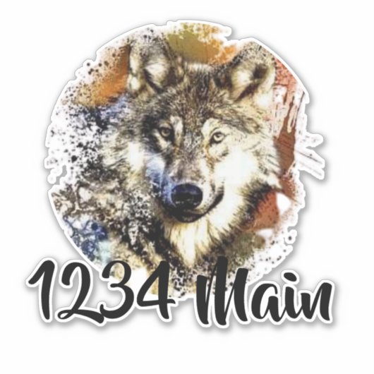 Sticker Boîte aux lettres Wolf (Devant)