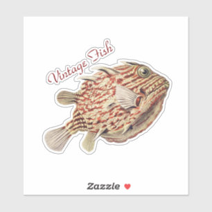 Sticker Boîte aux poissons rouges nautiques vintage d'Erns