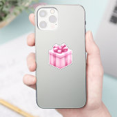 Sticker Boîte cadeau rose Emoji (Téléphone)