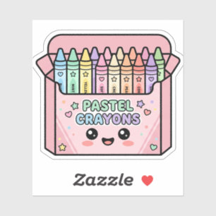 Sticker Boîte de crayons Kawaii Cute pour la reconnaissanc