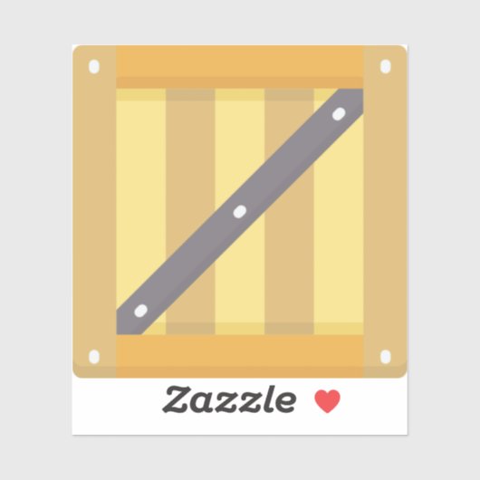 Sticker Boîte en bois (Feuille)