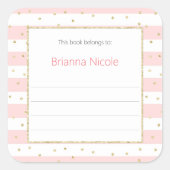 Sticker boîte en or rose Confetti (Devant)