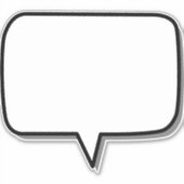 Sticker boîte-parole-rectangle-forme-message (Devant)