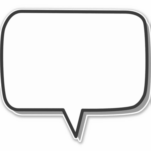 Sticker boîte-parole-rectangle-forme-message (Devant)