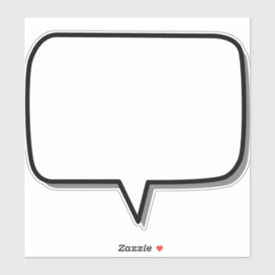 Sticker boîte-parole-rectangle-forme-message