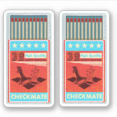 Sticker Boîte rétro de correspondances pop art (Devant)