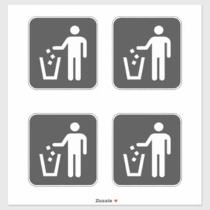 Sticker Boîtes à ordures à l'intérieur et à l'extérieur