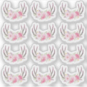 Sticker Boîtes Florales Rustiques Blush Rose Élégant 12 Pi (Devant)