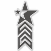 Sticker Bold Black Geometric Star (Devant)