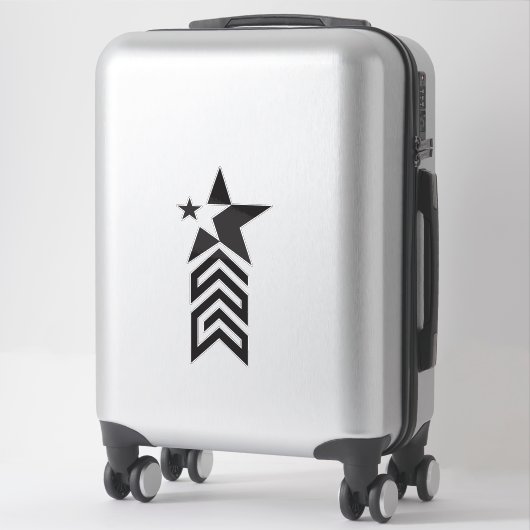 Sticker Bold Black Geometric Star (Sur valise)