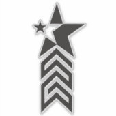 Sticker Bold Black Geometric Star (Devant)