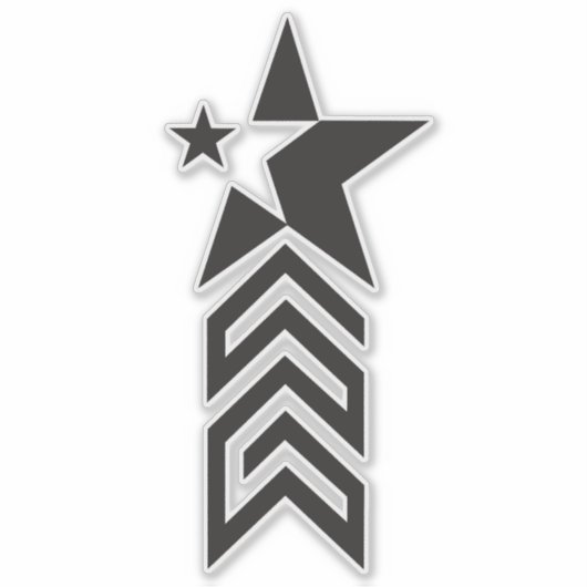 Sticker Bold Black Geometric Star (Devant)