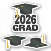 Sticker Bold Class of 2026 Graduation (Devant)