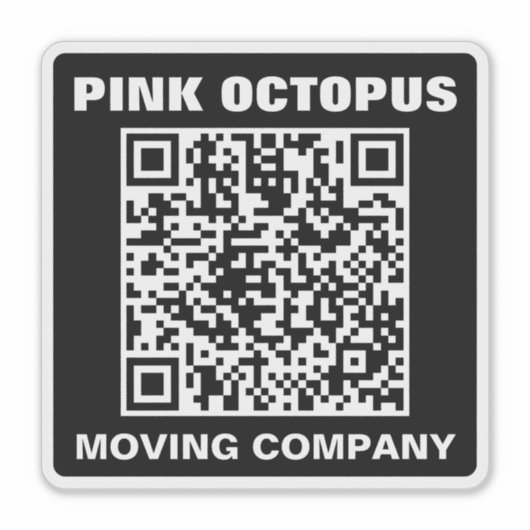 Sticker Bold Monochrome QR Code Waterproof Car (Devant)