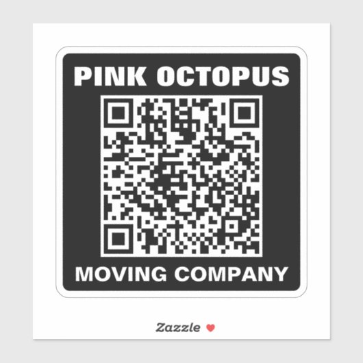 Sticker Bold Monochrome QR Code Waterproof Car (Feuille)