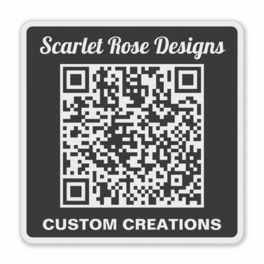 Sticker Bold Monochrome QR Code Waterproof Car (Devant)