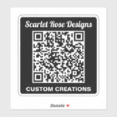 Sticker Bold Monochrome QR Code Waterproof Car (Feuille)